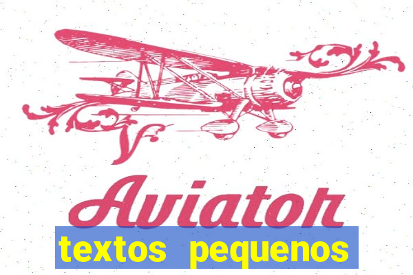 textos pequenos para alfabetizar