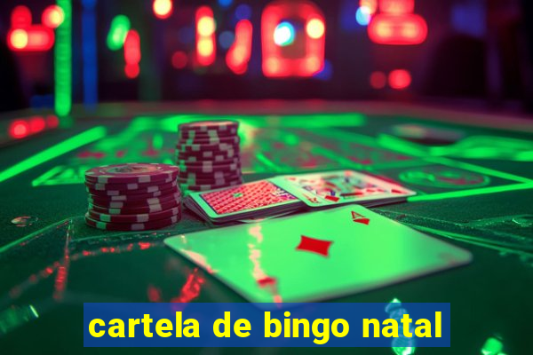 cartela de bingo natal