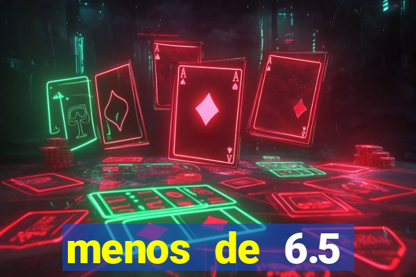 menos de 6.5 escanteios o que significa