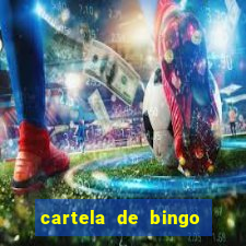 cartela de bingo pra imprimir
