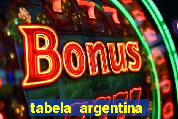 tabela argentina torneo betano
