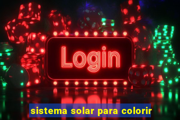 sistema solar para colorir