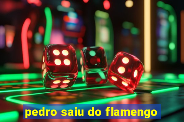 pedro saiu do flamengo