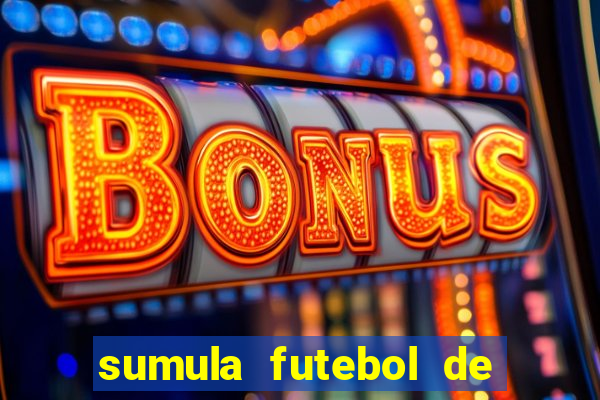 sumula futebol de campo word