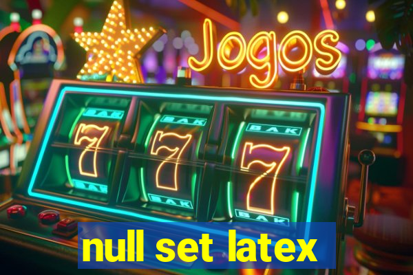 null set latex