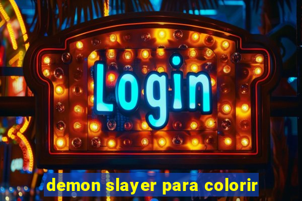 demon slayer para colorir