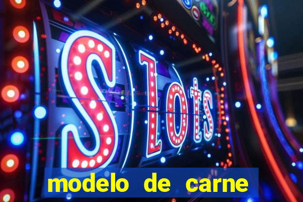 modelo de carne para pagamento