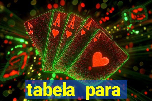 tabela para misturar cores